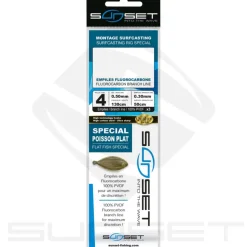 Bas De Ligne Surfcasting Sunset RS Competition Special Poisson Plat / Fluoro