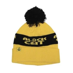 Bonnet Black Cat Yellow Bobble Hat