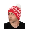 Bonnet Fox Rage Red & White Bobble Hat