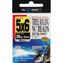 Emerillon Rotatif Sunset Triple Rolling W/ Beads ST-S-1027