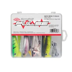 Kit Leurre Souple Pulse Shad Mixbox avec Tetes Plombees