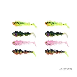 Leurre Souple Fox Rage Micro Spikey Fry UV 4cm Mixed Colour