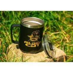 Mug Black Cat Stainless Steel Thermal Mug