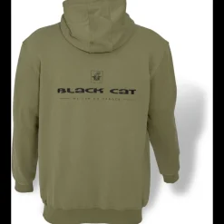 Sweat Black Cat Cat Hoodie Kaki