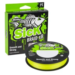 Tresse Berkley Sick Braid Hi-Vis Yellow 150m