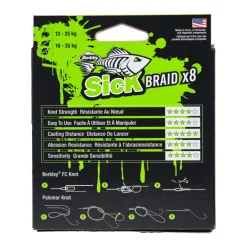 Tresse Berkley Sick Braid Hi-Vis Yellow 150m