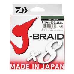 Tresse Daiwa J Braid X8 Vert 300m