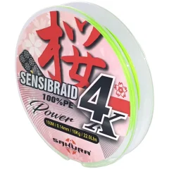 Tresse Sakura Sensibraid 4X Chartreuse 150m